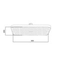 Лійка для верхнього душу Qtap Hlavova 300x200 мм прямокутна QTHLA107BLM45783 Black Matt