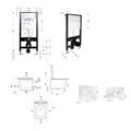 Готовое решение Qtap для ванной комнаты: подвесной унитаз Tern Ultra Quiet 525x345x360 + комплект инсталляции Standard (круглая кнопка Chrome)